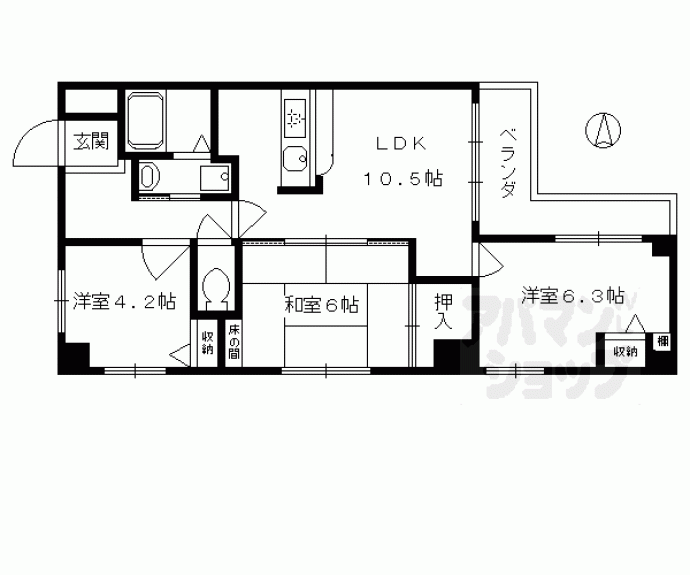 【デ・リード四条大宮】間取