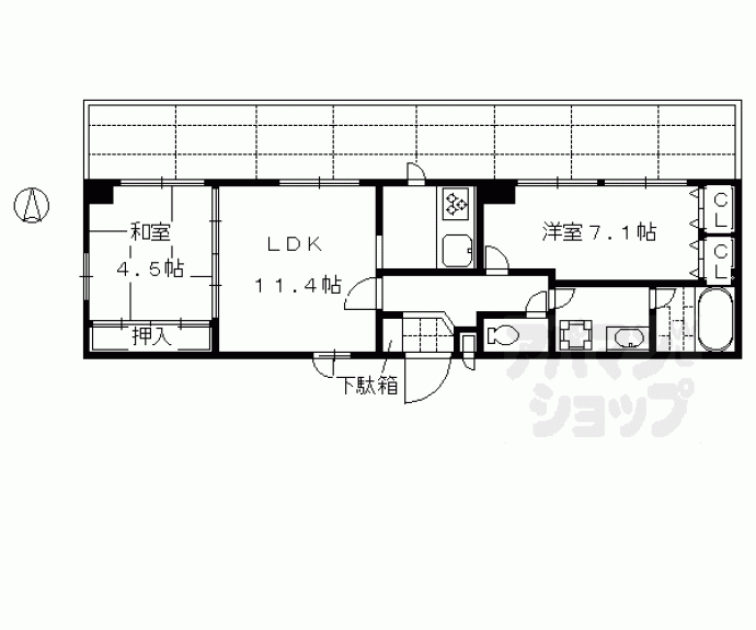 【デ・リード御池】間取