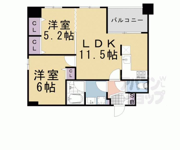 【デ・リード御池】間取