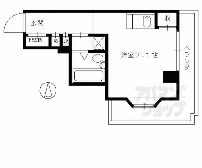 【スカイノブレ京都四条大宮】間取
