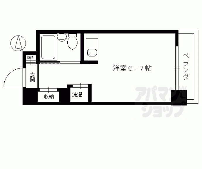 【スカイノブレ京都四条大宮】間取