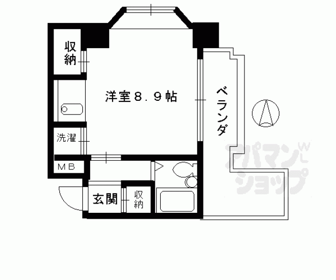 【スカイノブレ京都四条大宮】間取