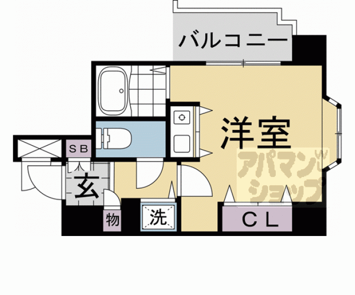 【スカイノブレ京都四条大宮】間取