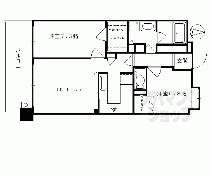 【リーガル京都烏丸五条通り】間取