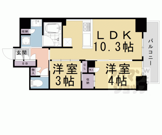【イニシア京都五条】間取