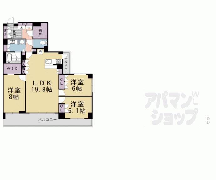 【ジオ京都嵐山】間取