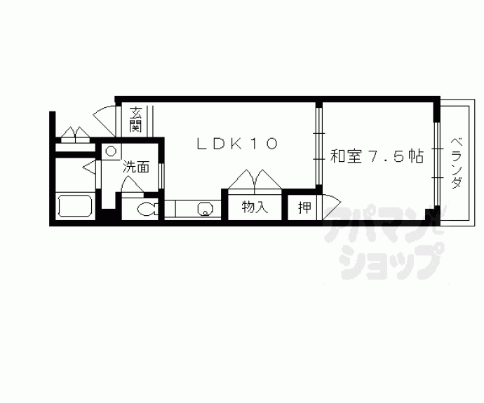【フルール梅小路】間取