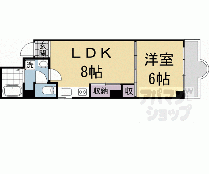 【フルール梅小路】間取