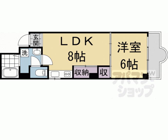 【フルール梅小路】間取