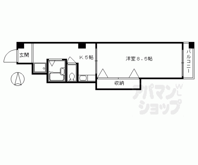 【ラピス四条】間取