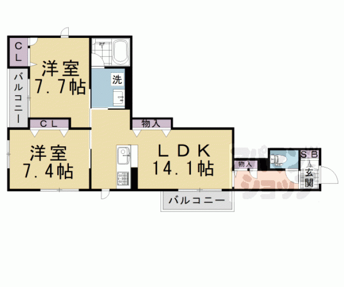 【ＬａＴｏｕｒ桃山】間取