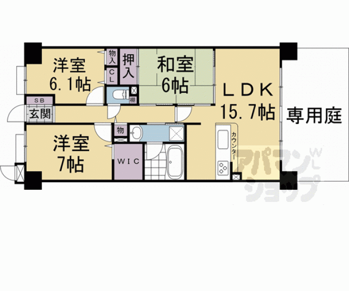 【ローレルコート室町】間取