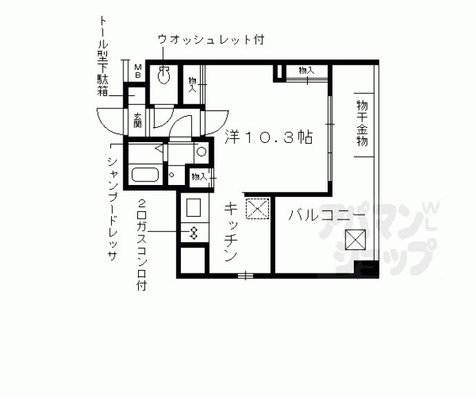 【リバティ四条烏丸】間取