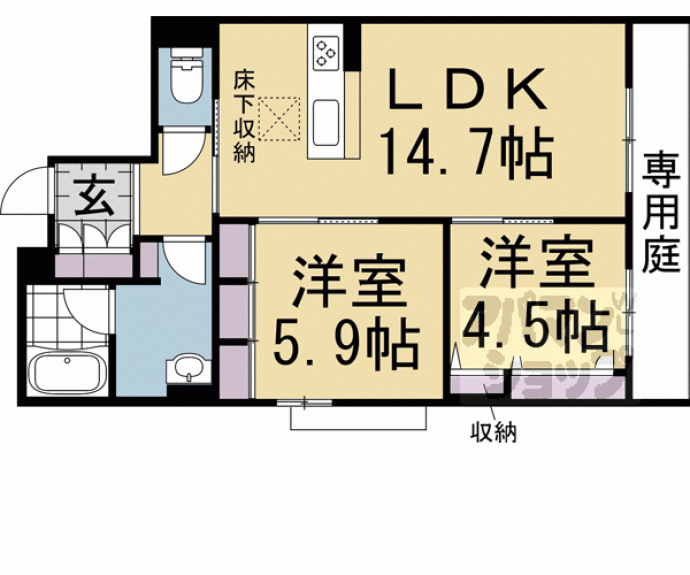 【ヴェスプッチ二条城】間取
