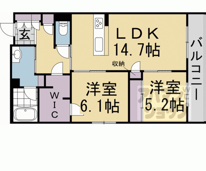 【ヴェスプッチ二条城】間取