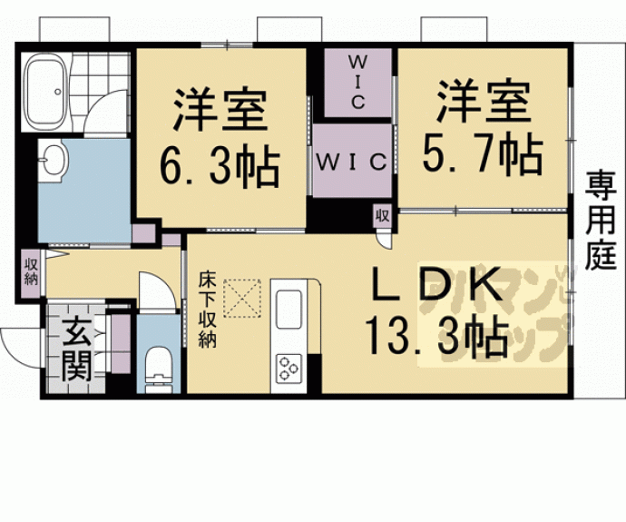 【ヴェスプッチ二条城】間取