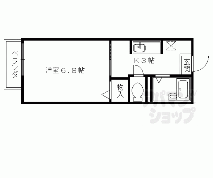 【プリンスハイツ太秦】間取