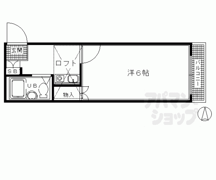 【ソレイユ２１四条大宮】間取