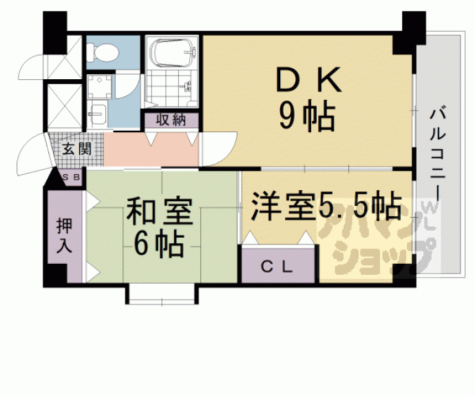 【四条高倉スカイハイツ】間取