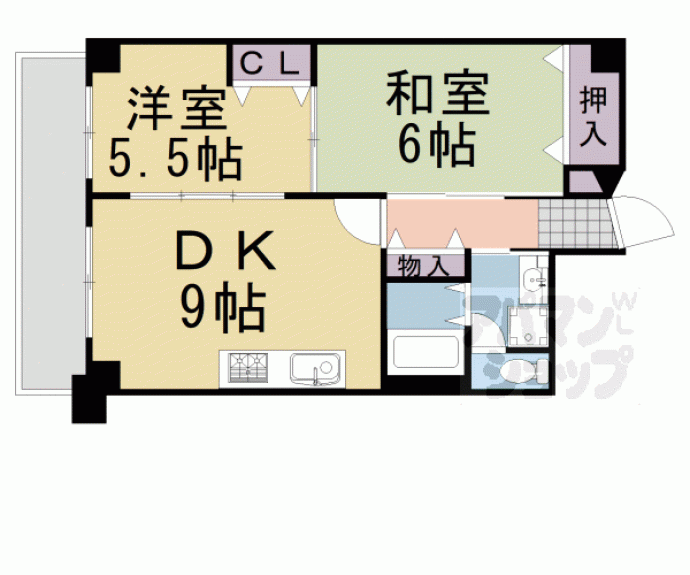 【四条高倉スカイハイツ】間取