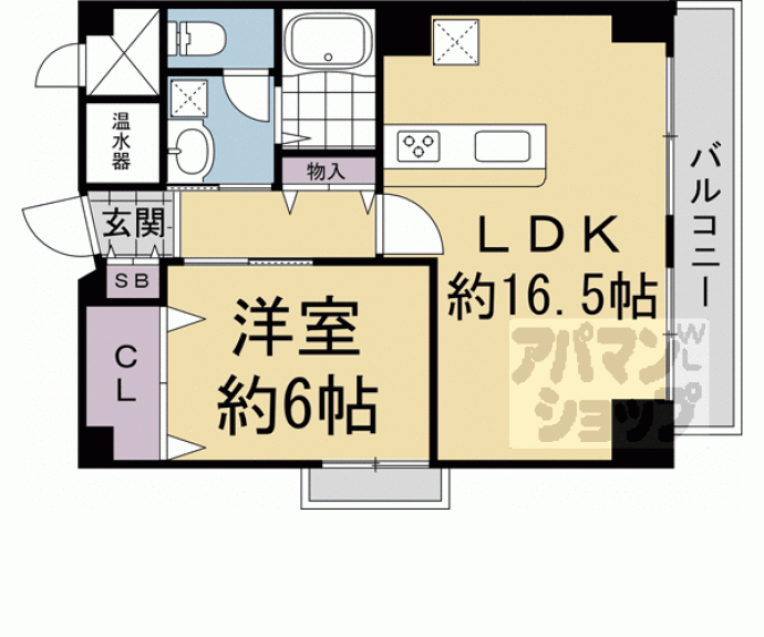 【四条高倉スカイハイツ】間取