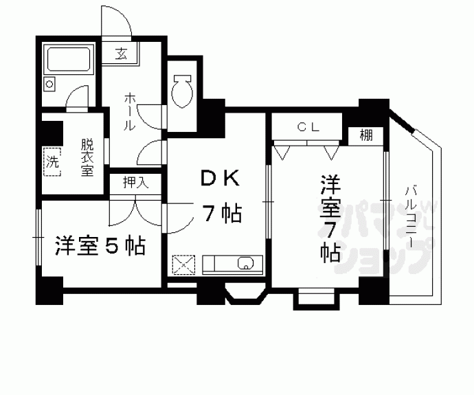 【ダイアパレス西大路御池】間取