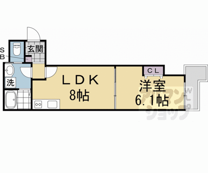 【マナーズハウス京都八条口】間取