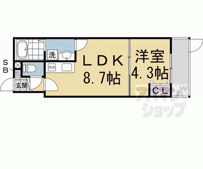 【マナーズハウス京都八条口】間取