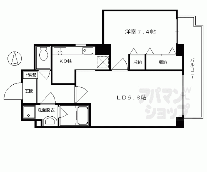 【フォルム二条城東】間取