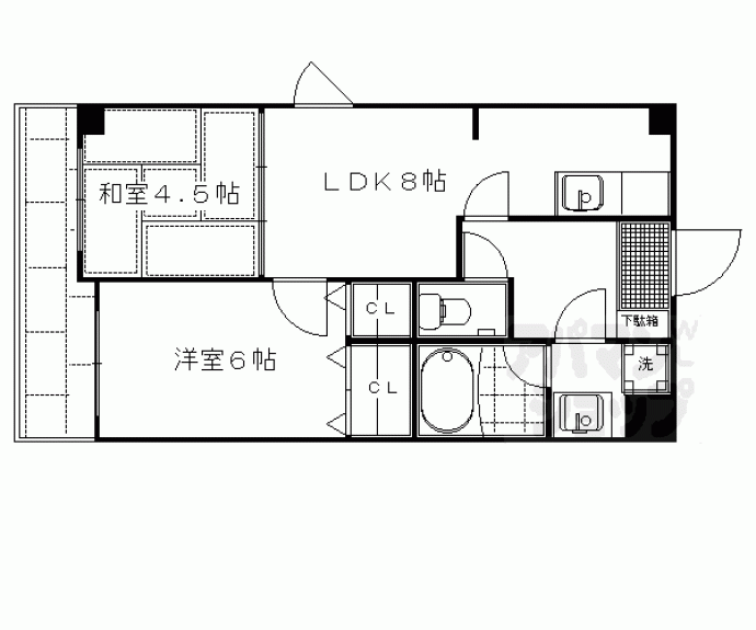 【フォルム二条城東】間取