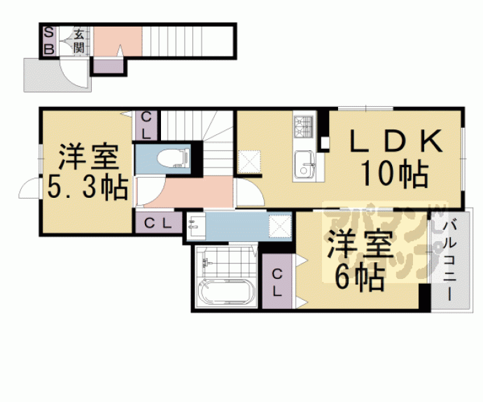 【ルミエール カメキタ】間取