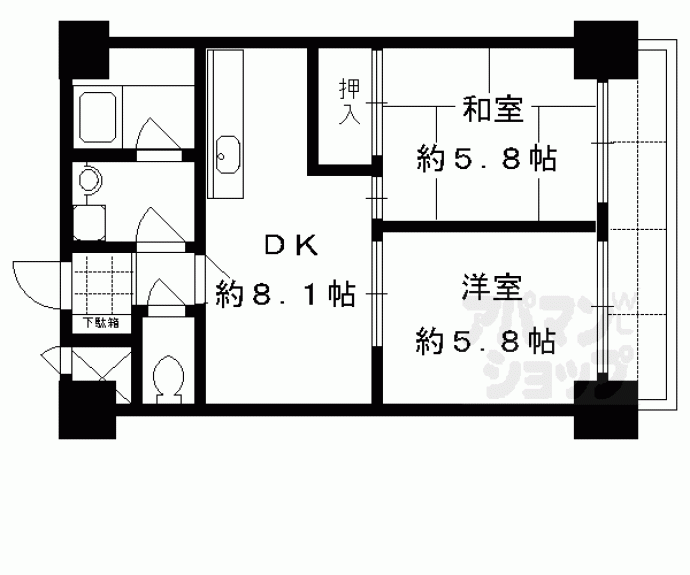 【ライオンズマンション堀川】間取