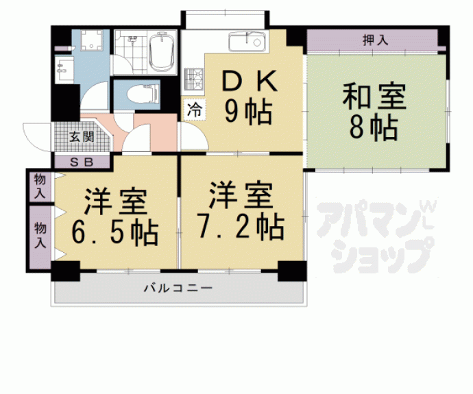 【ノバカネイチ富小路】間取