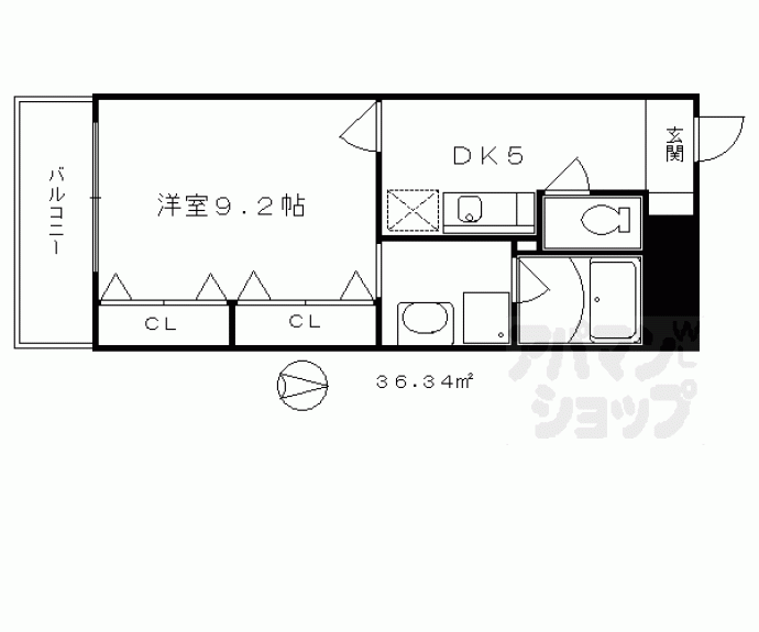 【烏丸アネックスⅡ】間取