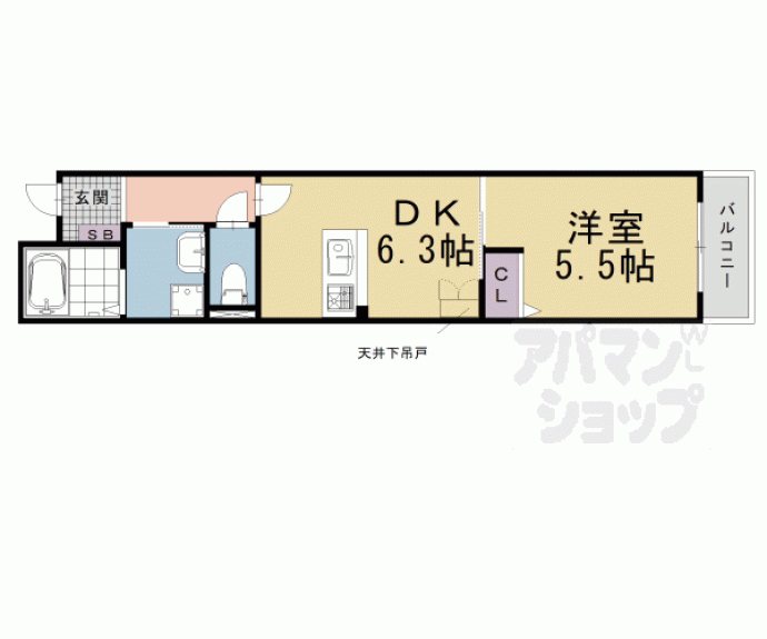 【エスペランサ四条西洞院】間取
