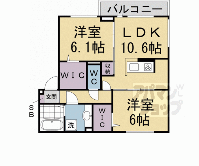 【ファミリアーレ城陽】間取