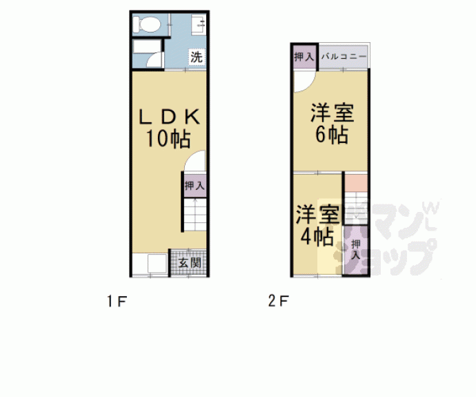 【納所中河原貸家】間取