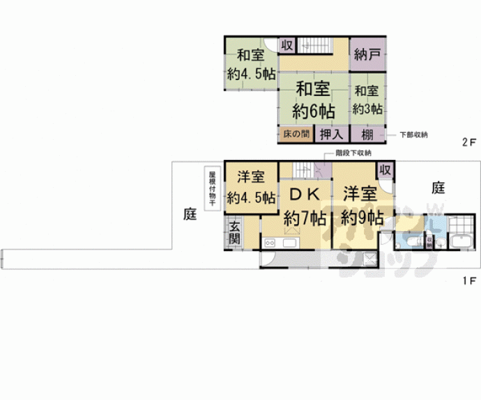 【紫竹西桃ノ本町62貸家】間取