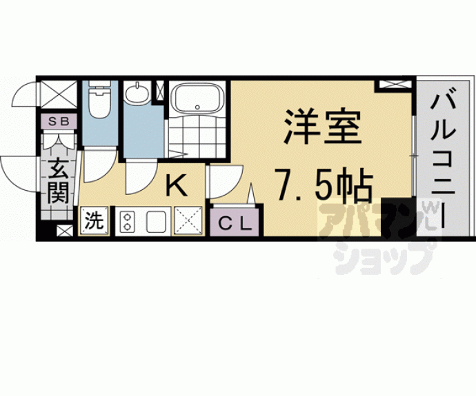 【ソルテラス四条堀川】間取