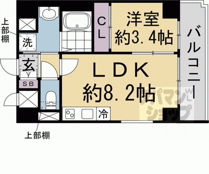 【ソルテラス嵯峨嵐山】間取