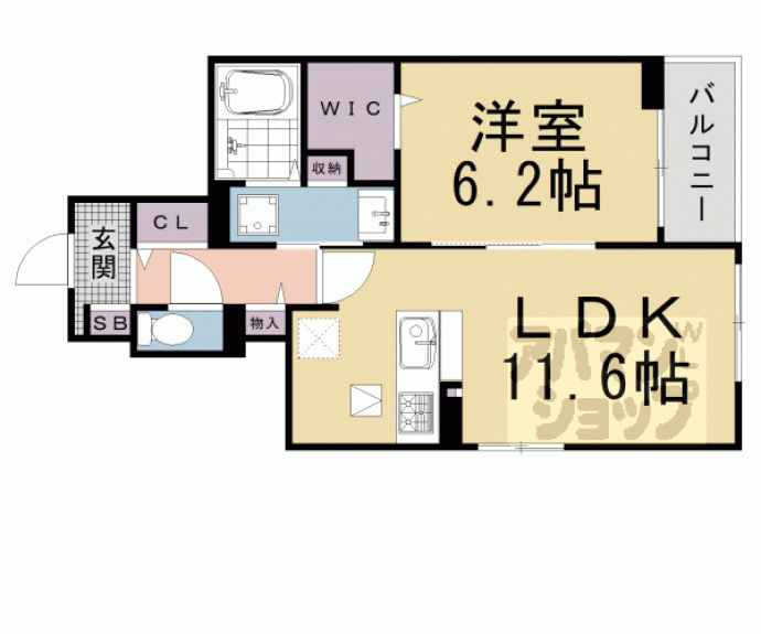 【アムール鴨川】間取
