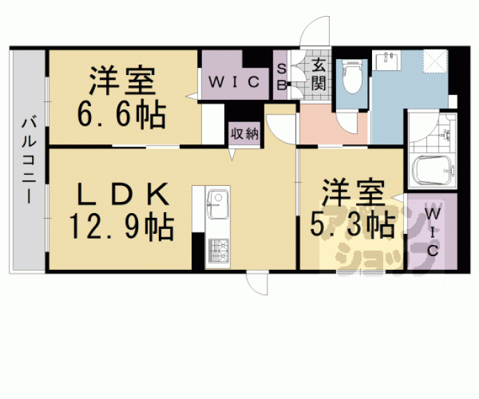 【ベリッシマ東向日】間取