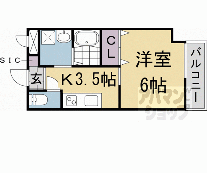 【二条城ＡＲＣＵＳ】間取