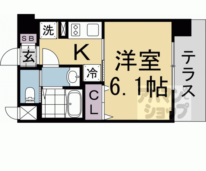 【プレサンス 京都室町通 紫水】間取