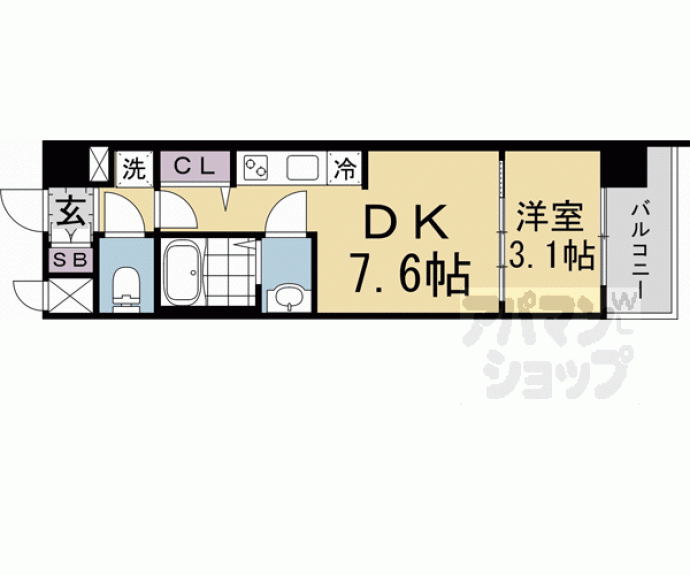 【プレサンス　京都室町通　紫水】間取