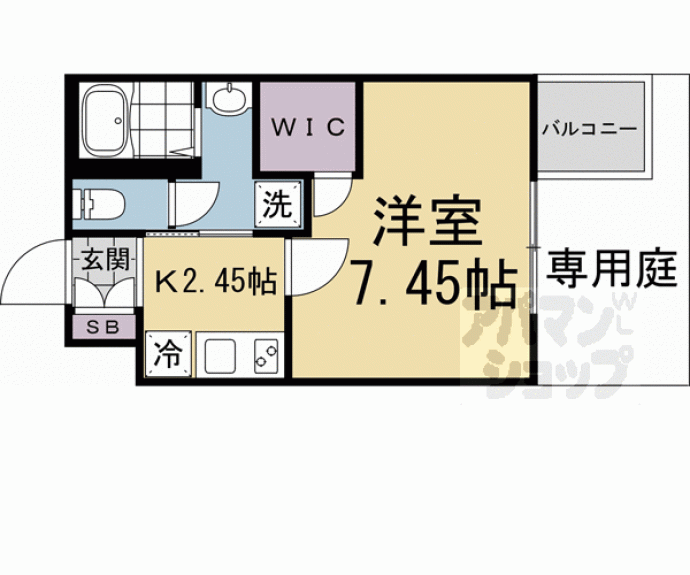 【ウェルスクエア京都西陣ＷＥＳＴ】間取