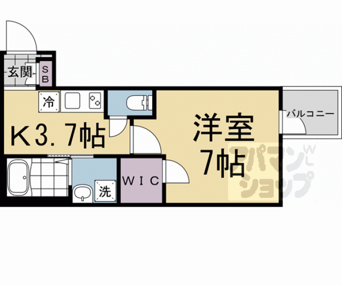 【ウェルスクエア京都西陣WEST】間取