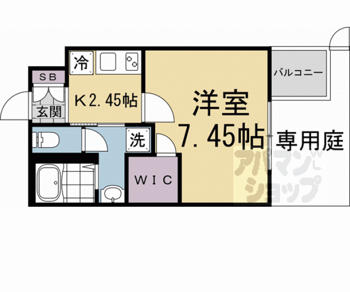 【ウェルスクエア京都西陣ＷＥＳＴ】間取
