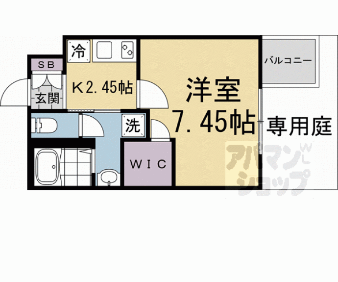 【ウェルスクエア京都西陣ＷＥＳＴ】間取