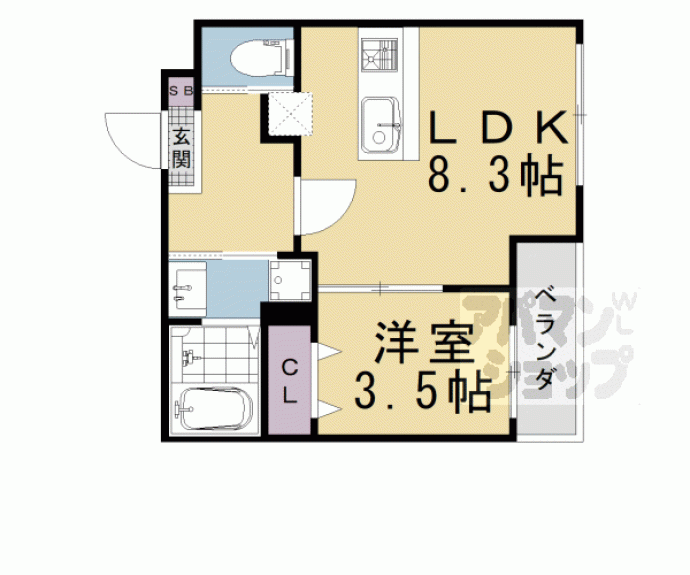 【ラグランデ京都東山】間取